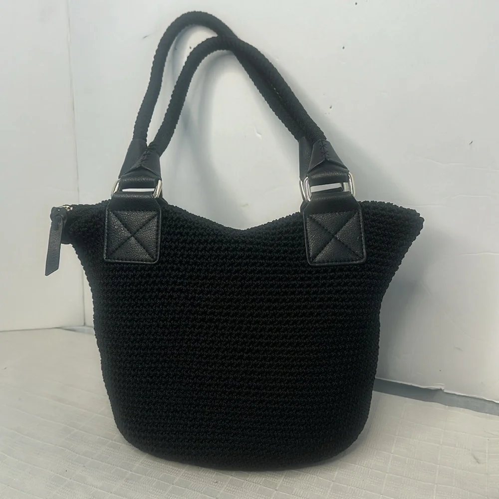 THE SAK  Lucca Black Crochet Leather